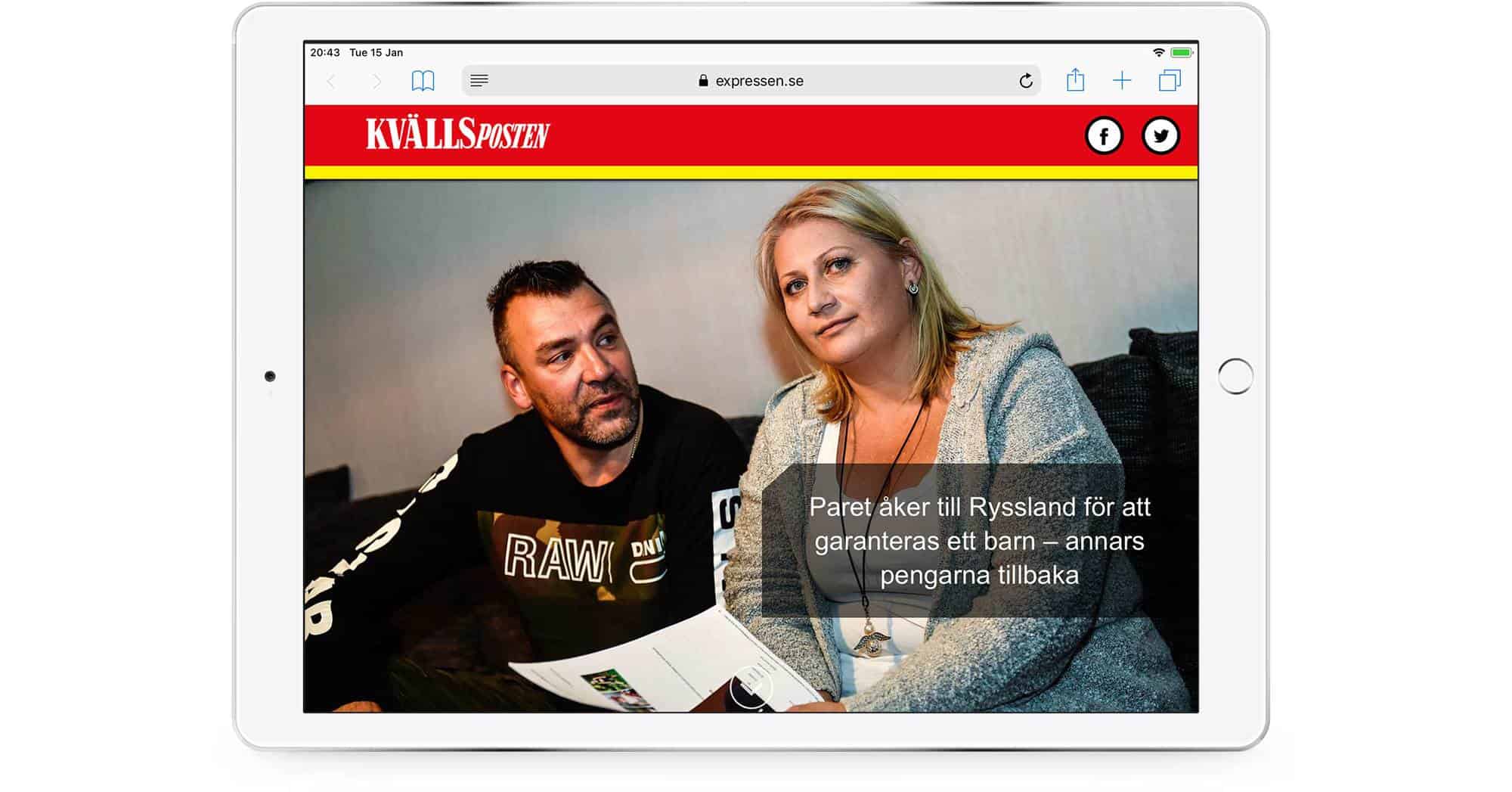 Monika and André pay 240,000 SEK for having a child