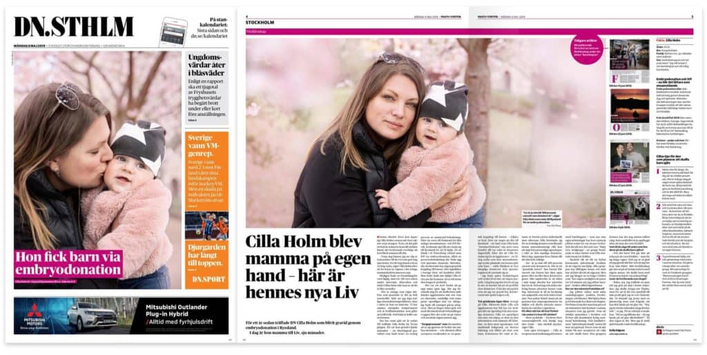 She had a baby through embryo donation. Cilla Holm is now happy mother of Liv